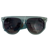 Kleo Plastic Oversized Flat Top Avaitor Fashion Sunglasses Blue Gold Lio... - $12.65