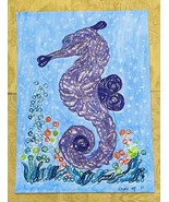 Handcrafted Quilled Paper Art Purple Seahorse - $41.16 CAD