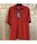 Roundtree &amp; Yorke Performance Medium Red Polo Shirt Short Sleeve UPF 50+... - $28.04