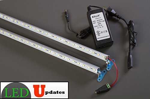 2pcs 24 inches linked white V5630 LED light package for 4ft or 5ft showcase w...