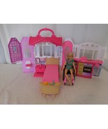 Barbie 2014 Mattel Barbie Glam Getaway Fold N’ Go House + Wheelchair Barbie - £16.29 GBP