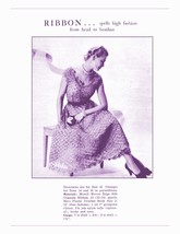 1950s Dress with Scalloped V Neckline, Flared Skirt - Crochet pattern (PDF 3736) - £2.94 GBP