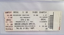 STYX / YES (DAMAGED) - ORIGINAL 2011 UNUSED WHOLE FULL CONCERT TICKET - $10.00