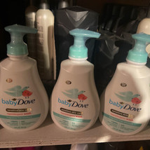 3 Dove Baby Sensitive Skin Care Hypoallergenic Fragrance Free WASH 13 FL... - £19.77 GBP
