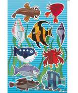 D399 Fish Dolphin Aquarium Whale Sticker Decal Kids Size 27x18 cm / 10x7... - £1.95 GBP