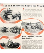 1947 Case Combine Farm Tractors Advertisement Agriculture Farming DWNN21 - $372.98 MXN