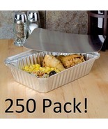250 Sets Oblong Aluminum Foil Take-Out Pan Container Tins w/Board Lid  2... - £187.21 GBP