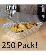 8 1/2&quot; x 6 3/8&quot; 3-Compartment Foil Take-Out Tray with Board Lid - 250/Case - $2,544.44 MXN
