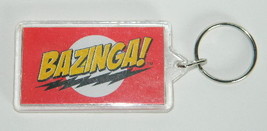 The Big Bang Theory Bazinga Name Logo Acrylic Key Ring Keychain NEW UNUSED - $3.99