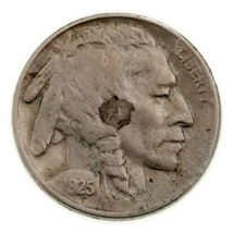 1925-D 5C Buffalo Nickel in Very Fine VF Condition, Nice Detail for Grade - $71.86