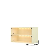 Off-White Glass Door Shoe Cabinet for Sneakers with RGB LED Light - $1,894.28 MXN