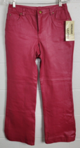 NWT Metrostyle Womens Berry Pink Leather Pants 8P - £38.98 GBP