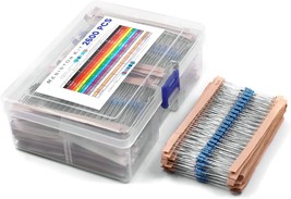 2600 Pcs Resistor Kit 130 Values 1/4W 1 Ohm-3M Ohm Resistor, RoHS Compliant - £25.27 GBP