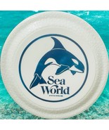 Vintage 1980 Advertising Frisbee Sea World Orca White Blue Flying Disc NEW - $27.12 CAD