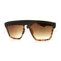 New Unisex Sunglasses Square Arched Top Robot Frame 2-Tone BLACK TORT - $6.88