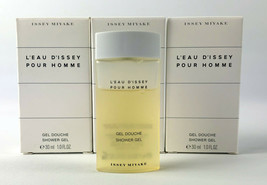 (3) Issey Miyake L&#39;EAU D&#39;ISSEY Pour Homme Shower Gel 1 oz (30 ml) - £27.08 GBP