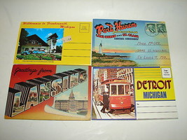 3 1950-70s Michigan Souvenir Postcard Folder Photo Sets - £10.21 GBP