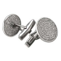 951121 minoan phaistos disk silver cufflinks 3 thumb200