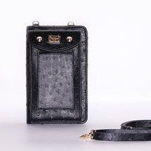 Multi-function Women Ostrich Card Wallet Neck Bag Crossbody Shoulder Phone Bag - £23.12 GBP