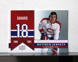 2008-09 Upper Deck Canadiens Centennial #283 Serge Savard Retired Jersey - £6.18 GBP