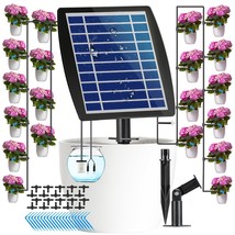 Solar Drip Irrigation Kit System With 12 Timer Modes &amp; Anti-Siphoning De... - $44.42