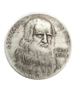 1452-1519 Da Vinci Handicraft &#39;Silver&#39; Copy Coin !!! - £11.75 GBP