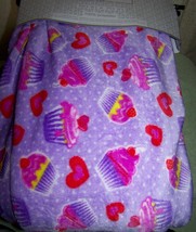 Light Purple with Lipstick and Hearts Plush Throw 50&quot;x 70&quot; New - €14,12 EUR
