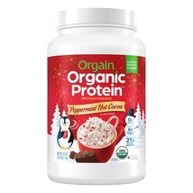 Orgain Organic Protein Powder Supplement Plant Based Peppermint Hot Cocoa 2.74LB - £33.17 GBP