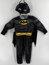 DC Batman Halloween Costume Size 2T Padded Muscles with Mask &amp; Cape Blac... - $27.72
