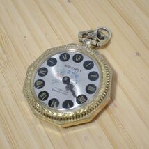 Vintage Brichot 17 Jewels Shock Proof Pendant Watch, Gold, White, Black ... - $24.99