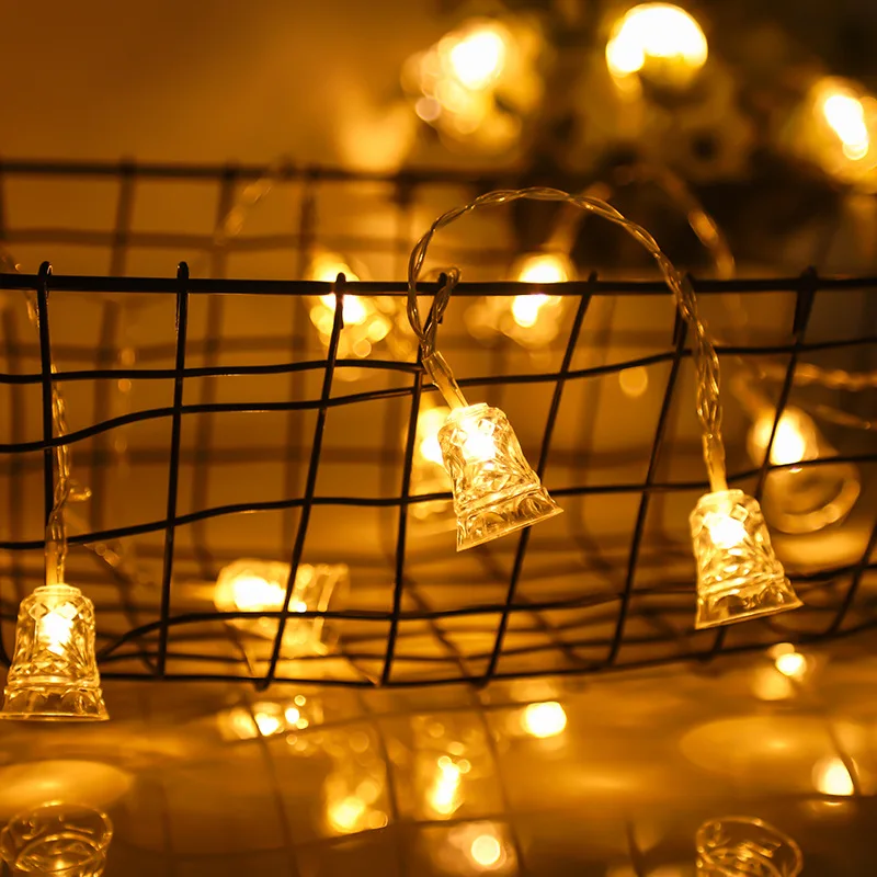 1.5M Colorful LED Battery Christmas Bell Light String Home Christmas Tree Holida - $160.07