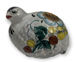 Vintage Decorative Quail Folk Art Mexican Pottery Hand Painted Souvenir - £17.98 GBP