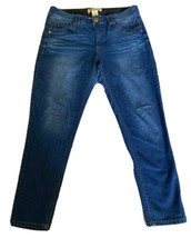 Democracy Jeans Ab Technology Ankle Crop Leg Dark Wash Denim Size 10 ~ 34”W 27”I - £14.95 GBP