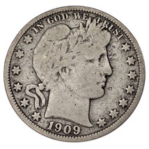 1909-O Barber 50C Half Dollar Fine Condition, Natural Color, Some Toning - £57.49 GBP