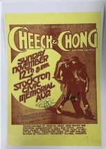 Cheech Marin &amp; Tommy Chong Signed Autographed Cheech &amp; Chong11x17 Concer... - $99.99