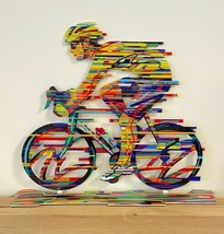 Pop art Metal sculpture &quot; Bicycle Rider  Champion &quot; &quot; by DAVID GERSTEIN - £181.30 GBP