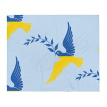 Peace in Ukraine Flag Dove Blanket Stand with Ukraine Throw Blanket Support Ukra - $41.65+