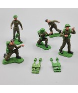 (5) VINTAGE Britains Swoppet WWII Plastic Toy Soldiers - £18.37 GBP