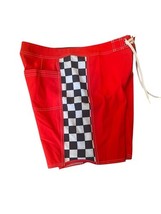 Quiksilver Men original Arch 18&quot;  board Shorts  red/Checker  Size 40 - $24.75