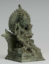 Antique Javanese Style Bronze Seated Indonesian Ganesha Statue - 25cm/10&quot; - £577.48 GBP