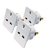 Pack of 3 Travel Adaptors UK to USA 3 pin to 2 Pin Flat Adapter for USA ... - £7.43 GBP