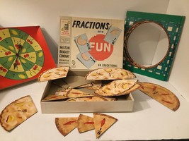 Fractions Are Fun An Educational Game Milton Bradley 1958 Vintage Origin... - $12.50