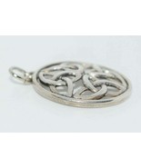 Sterling Silver Celtic Circle Pendant Necklace - £42.64 GBP