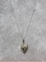 Heart Locket STER signed Pendant With 925 Chain Grandbaby Child Gift Nec... - $29.99