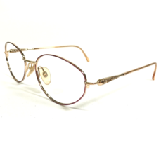 Christian Dior Eyeglasses Frames CD 3570 47O Red Gold Round Full Rim 55-18-135 - £88.49 GBP