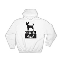 Chihuahua DAD : Gift Hoodie Dog Silhouette Cup Funny Pet Animal Father - £28.53 GBP