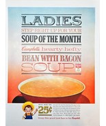 Campbells Bean Bacon Kid Soup Ladies Step right up-1963 Vintage Print Ad - $16.85 CAD