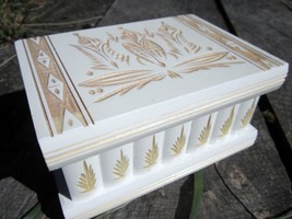 Baby's Compartment Keepsake Box/Chest White for Boy OR Girl Puzzle Case Cosmetic - $84.06