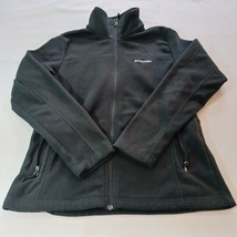 Columbia Sportswear Full Zip Pockets Men&#39;s Fleece Black Jacket Size Medium - $318.87 MXN