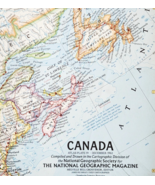 1961 Canada North America Map National Geographic Provinces 24.75 x 19&quot; ... - €25,86 EUR